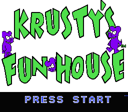 Krusty's Fun House title screenshot